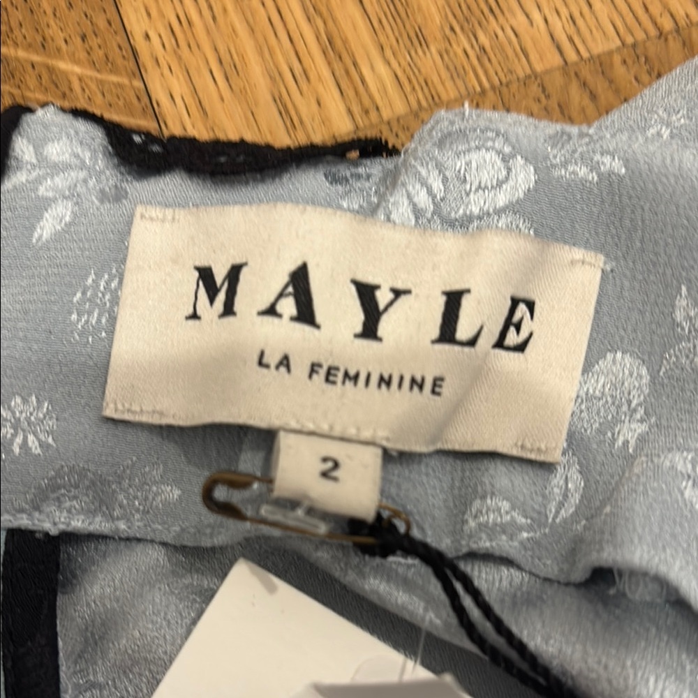 Mayle Gray Floral Dress with Black Accents - Picture 2 of 3